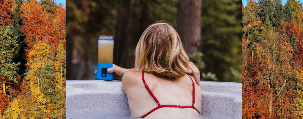 autumn hot tub